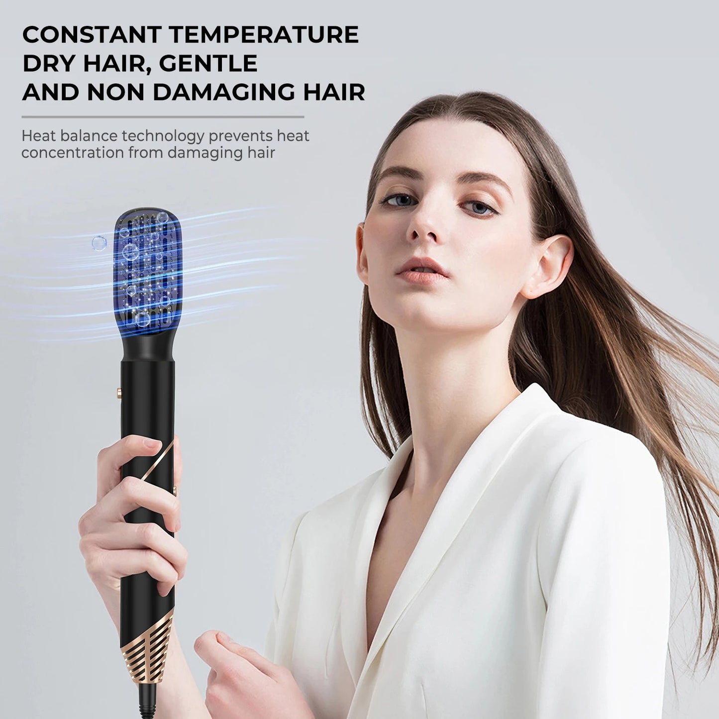 5-in-1 Haartrocknerbürste – Multifunktionales Styling-Tool mit Ionentechnologie für Trocknen, Glätten und Locken