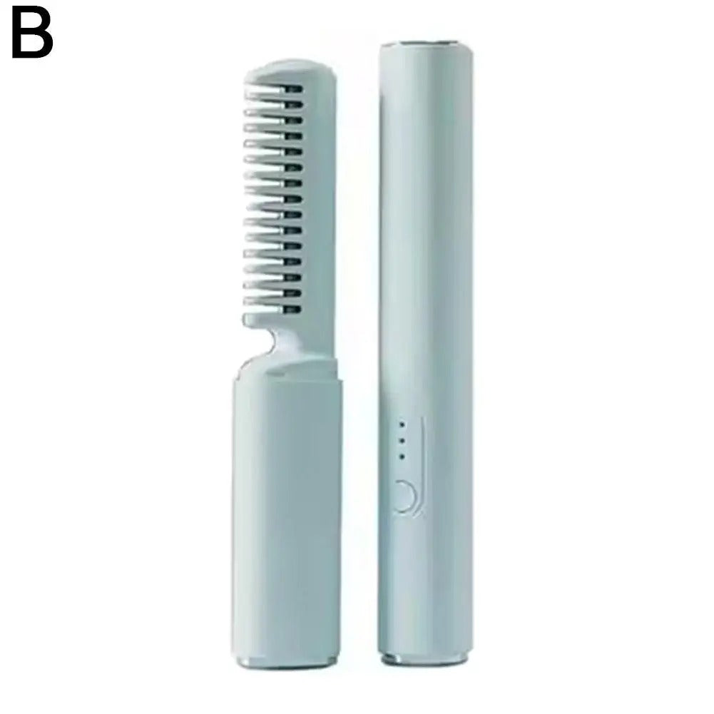 2-in-1 Elektrischer Heißkamm – Kabelloses Styling-Tool für Glätten und Volumen