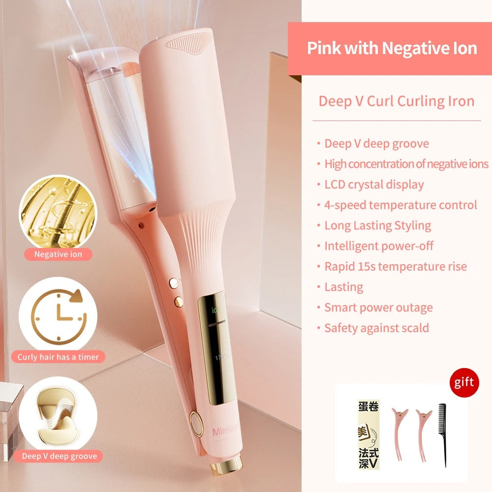32mm Wellen-Lockenstab – Tiefe Wellen und große Locken für professionelles Styling
