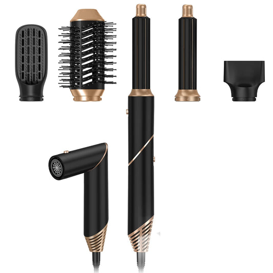 5-in-1 Haartrocknerbürste – Multifunktionales Styling-Tool mit Ionentechnologie für Trocknen, Glätten und Locken